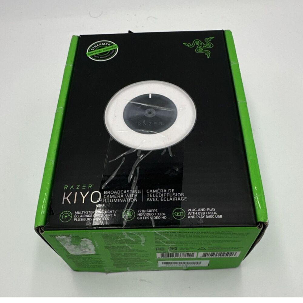Razer Kiyo USB Camera with Illumination Ring, 60fps, 720p, Auto Exposure